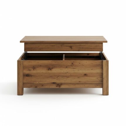 Krelontix Lift Top Coffee Table with Hidden Storage | Modern Farmhouse Wood Table
